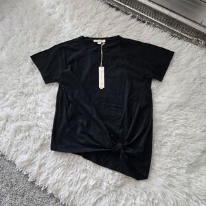 Love Stitch Black Basic Tie FrontTop. Size Small. New.
